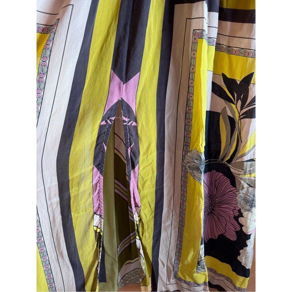 Johnny Was Echo Thalia 100% Silk Floral Maxi Dress XL Boho V-Neck - Picture 5 of 10